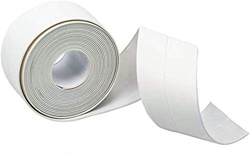 1 Pack Bathtub Caulk Tape Self Adhesive Tub and Wall Sealing Tape Caulk Sealer (White, 1 Pack)