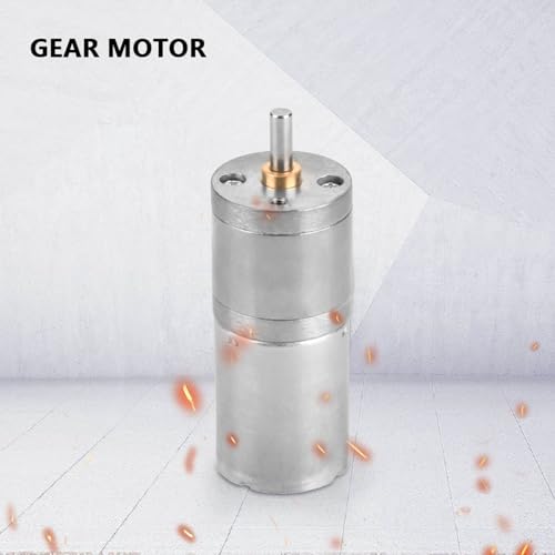 DC Getriebemotor, 25mm DC , industrielle Automatisierung Getriebemotoren 12V 25GA-370 Low Speed Metall Getriebemotor für elektronische Sperre(12V 400RPM)