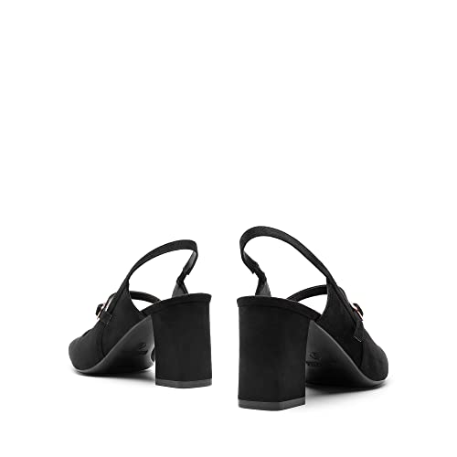 Chaussures Mary Jane Ballet Pump En Daim Marron Avec Clous Pour Femmes