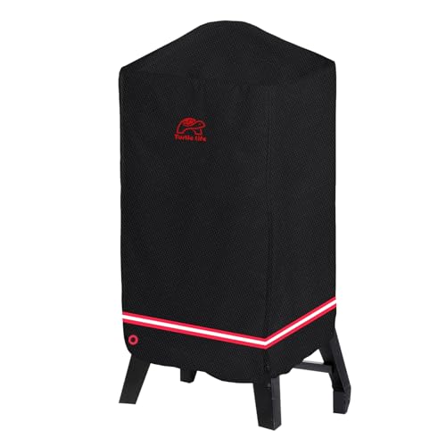 Turtle Life Smoker Cover for Pit Boss Copperhead 5-7 Series Vertical Pellet, Waterproof Heavy Duty Outdoor Smoker Grill Cover 29”W x 29”D x 52”H inch, Black