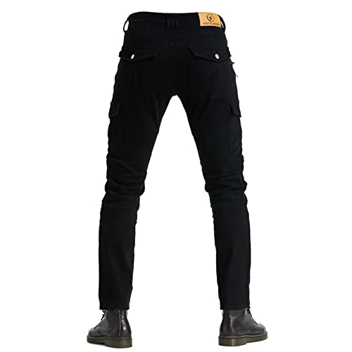 Calças De Motocicleta Dos Homens Calça Jeans Para Corrida De Bicicleta Suja Tecido Elástico, Equipam