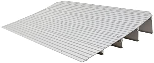 Silver Spring THR4 4.25" H Aluminum Mobility Threshold Ramp for Wheelchairs, Scooters, and Power Chairs