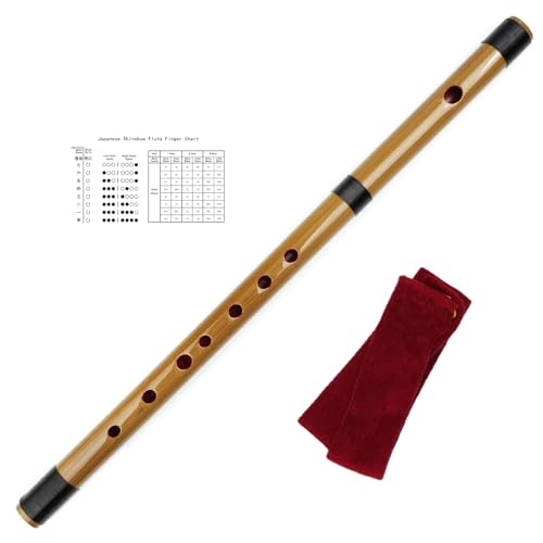 Japanese Shinobue Flute 6/7/8 Hon Handmade Bamboo Flute Musical Instrument (8 HON)