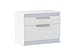 Chintaly Modern Gloss White 2-Drawer Night Stand