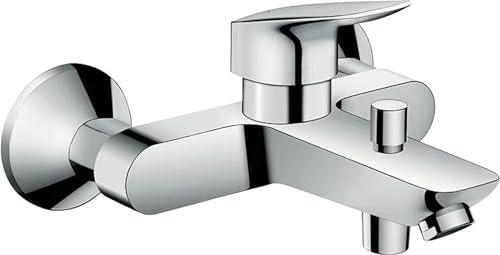 HANSGROHE Logis 71401000 Mischbatterie für Badewanne und Dusche mit 2 Geschwindigkeitsstufen, verchromt