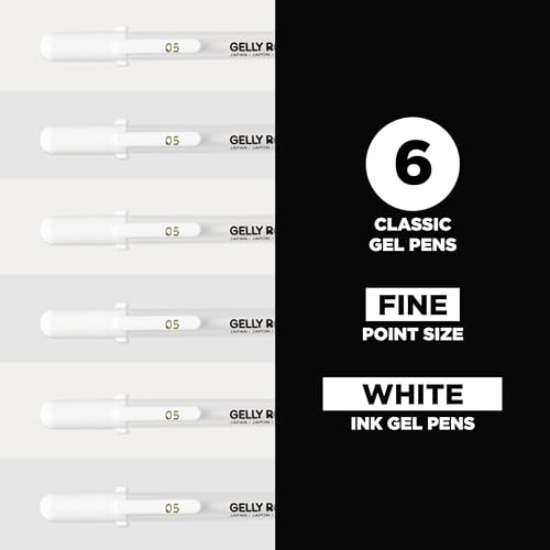 Sakura 57457 Gelly Roll Classic 05 (Fine Pt.) 6pk Pen, White