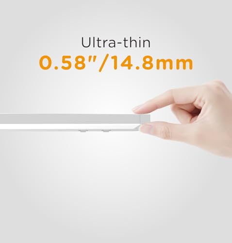 Image of Under Cabinet Lighting Plug in,20W 120V 3 Color 3000K /4000K /5000K,3 Brightness,Super Bright,Ultra Thin Under Counter Lights for Kitchen,Linkable LED Cabinet Light(36inch,White,1Pack)