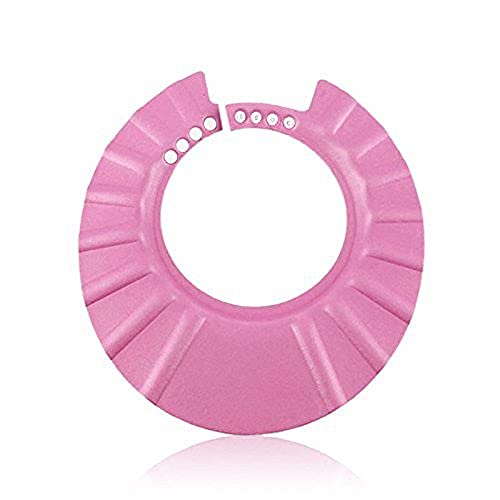 Image of Shuiniba Baby Safe Shampoo Shower Bathing Protection Soft Shower Cap Hat Wash Hair Shield for Children Kids (Pink)