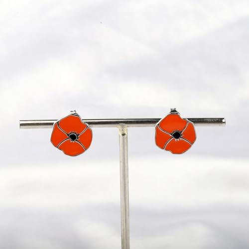 CENWA California Poppy Earrings Poppy Studs Small Flower Earrings Gift For Her3