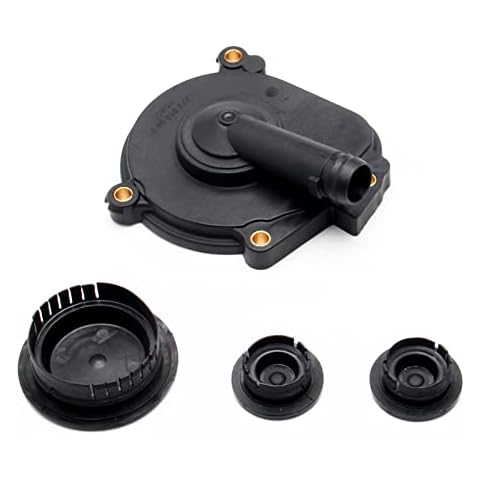 Somusen PCV Valves Crankcase Breather Oil Separator Cover and Camshaft Expansion Plug Compatible with Mercedes ML350 GL450 GLK350 Replace Part Number 2720100631 0009985690 0009986590 Cover