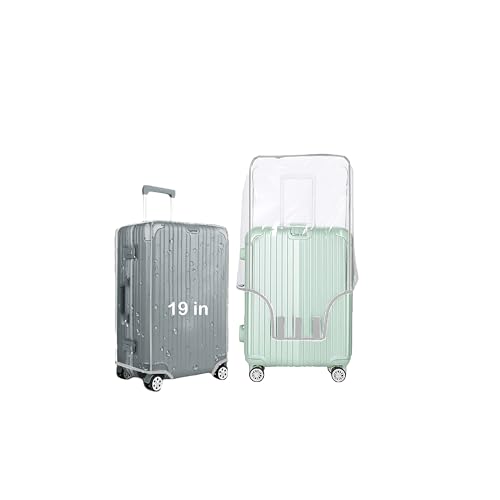 Image of Handcuffs PVC Transparent Luggage Trolley Waterproof Cover|Dust Proof Suitcase & Trolley Bag Cover - 19 Inches