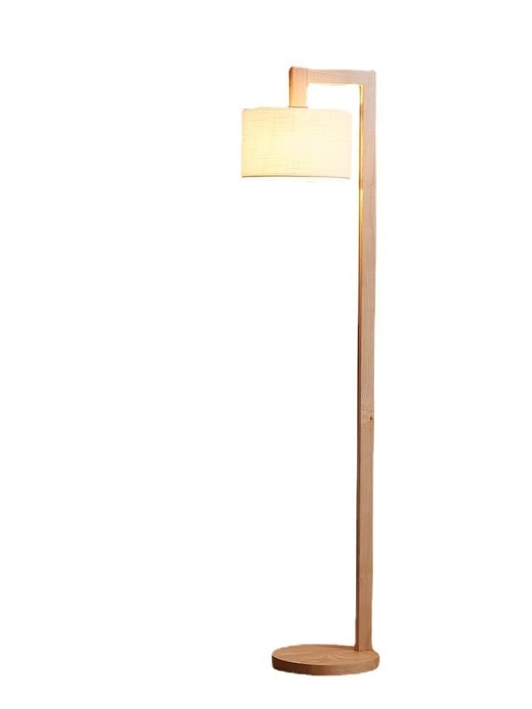 E7v2T9k6 Standard Lamp Floor Lamp Living Room Bedroom Bedside Retro Chinese Style Wooden with Dimmable Corner