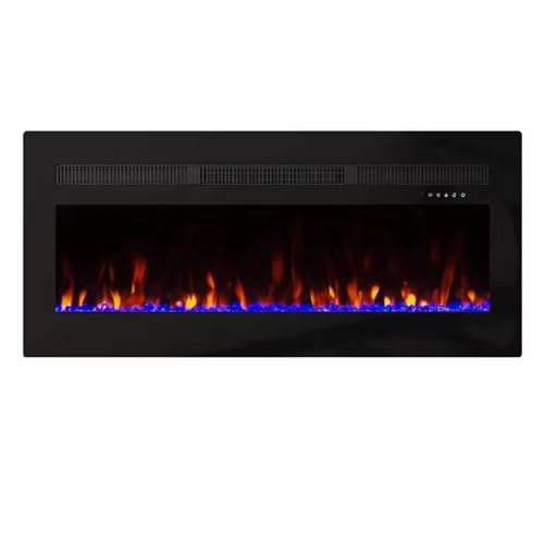 Panana Electric Fireplace Recessed and Built in, Wall Mounted, Remote Control with Timer,Touch Screen,Adjustable Flame Colors Speed (50 inch)