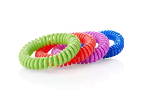Pulsera Antimosquitos Multicolor Elástica, Repelente AntiMosquitos Exterior Interior , con Citronela, No Tóxica, Larga Duración, para Niños y Adultos (Rojo)