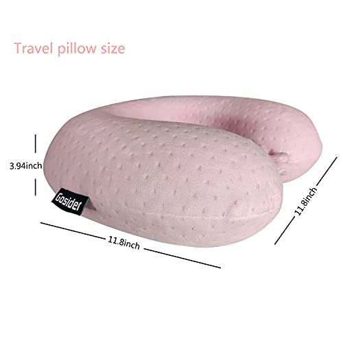 Gosider Neck Pillows For Sleeping Travel Pink Travel Pillow Comfortable U Shape Memory Foam Pillows Neck And Head Support Portable Travel Neck Pillow Suitable For Planes thumb #2