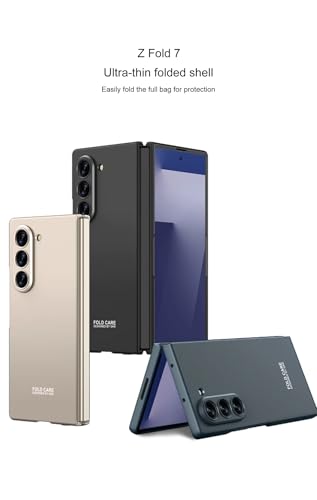 Image of TechTrendz Hard PC Ultra Slim Matte Case for Samsung Galaxy Z Fold 7,Shockproof Anti Scratch Protective Cover with Wireless Charging Compatible with Z Fold 7 5G (Titanium Gray)