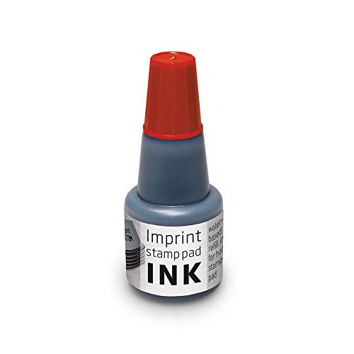 Imprint Stempelfarbe zum Nachfüllen für Stempelkissen 9072M & 9073M, Wasserbasierend Rot, 3er Pack