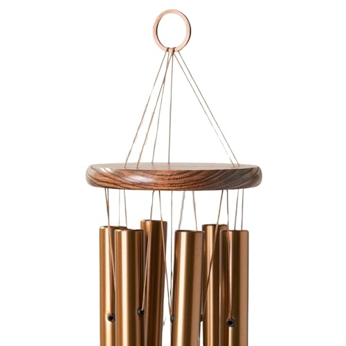 Woodstock Wind Chimes Amazing Grace Chime Medium (24'') Bronze Wind Chime Inspirational and Memorial Gifts Wind Chimes for Outside Patio Home or Garden Decor