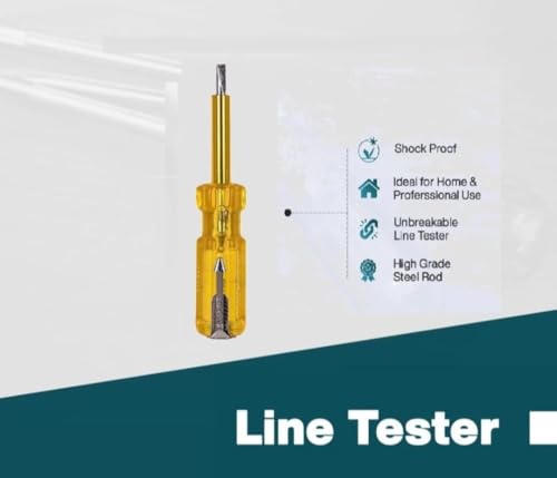 Image of Pack of 5, 1 pcs. Combination Plier 200mm, 1 pcs Wire Stripper 130mm, 1 pcs LIne Tester, 1 pcs Nose Plier, 1 pcs. 2in1 screwdriver, Cutting Plier For Home usesNPSS -10