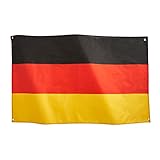 🇩🇪 WETTER- UND UV-BESTÄNDIG - Ob Wind, Regen oder Sonne, unsere robusten Fahnen trotzen jedem Wetter. Alle Fahnen werden aus Polyester hergestellt und zeichnen sich durch ihre hervorragende Qualität aus.