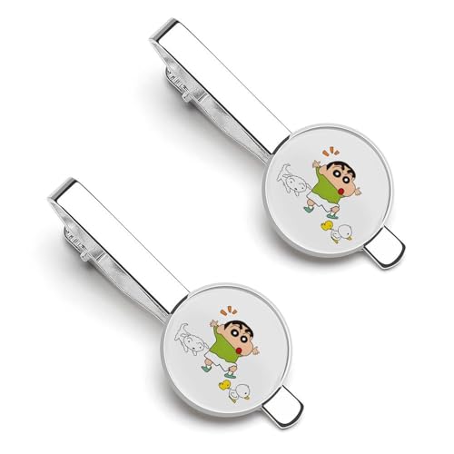 1ペア ネクタイピン クレヨンしんちゃん タイクリップ タイバー タイタック メンズ ネクタイ留め アクセサリー シンプル おしゃれ 紳士 スーツ用 フォーマル ビジネス プレゼント ギフト 父の日 結婚式 冠婚葬祭 記念日 卒業式 入学式 二次会 日常
