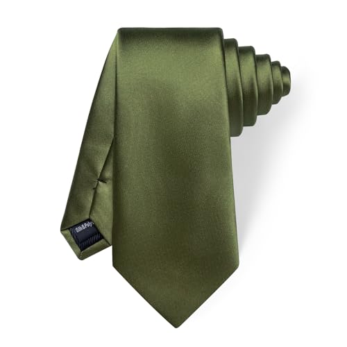 Image of YourTies Skinny Ties for Men Satin 2.4 inch Slim Necktie with Pocket Square Tie Clip Set Solid Color Wedding Party Business