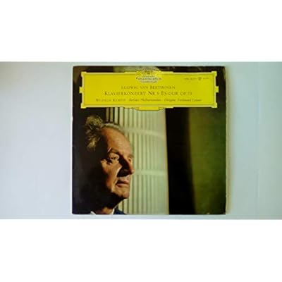 BEETHOVEN, WILHELM KEMPFF, BERLIN PHILHARMONIC ORCHESTRA, FERDINAND LEITNER - Piano Concerto No. 5 in E flat, Op. 73 'Emperor', 12 inch LP, LPM 18777, yellow label - 1st press