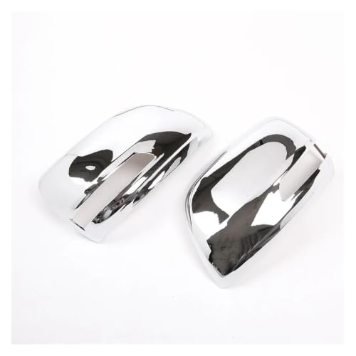 A Pair Compatible With Toyota for Land for Cruiser LC200 for Prado FJ150 150 2010-2021 Side Mirror Cover Wing Cap Exterior Door Trim 11 (Silver)