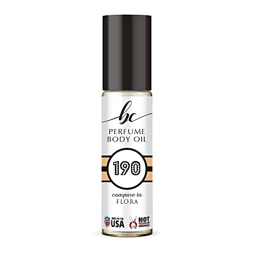BIOCURA BC Perfume 190 Inspired by Flora For Women Replica Fragrance Body Oil Dupes Alcohol-Free Sample Travel Size Concentrated Long Lasting Roll-On 0.3 Fl Oz/10ml