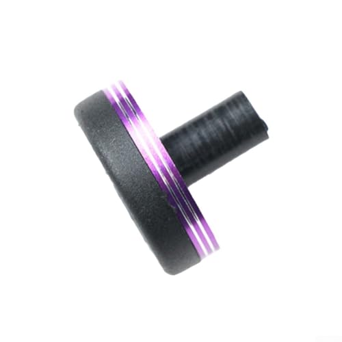 Red/Gold/Blue/Purple Cork Rod Butt Cap for Fishing Pole Repair Part, Anodized Aluminum Accent for Ring with Black Rubber Butt Plate, Rod Building Component for(Purple)