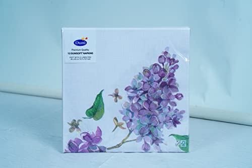 Duni soft napkins 40x40cm /15.7x15.7 inch sweet butterfly lila