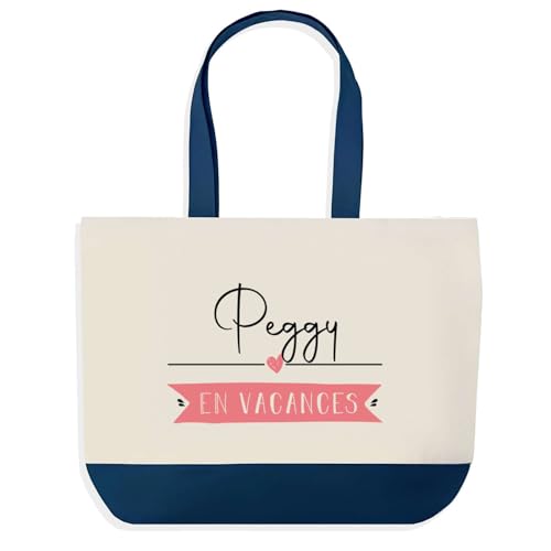 Sac de shopping bleu Peggy Planetee, grand sac de course et de provision en toile pour femme