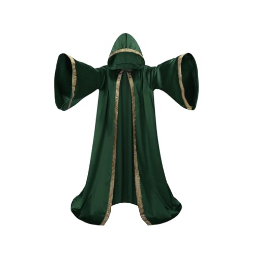 Colorful House Velvet Wizard Robe with Hooded and Sleeves, Halloween