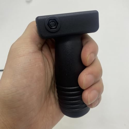 HOUSON Airsoft FrontGriff, Nylon Ergonomischer Griff Taktischer Griff Vertikaler Griff für 20mm Picatinny Schiene Montage (Runden) Schwarz
