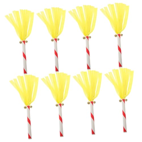 Sosoport 1set Kindergarten Thunder Sticks Cheerleading Props Metallic Pom Poms for Sports Events Dance Teams and Party Decorations 8pcs