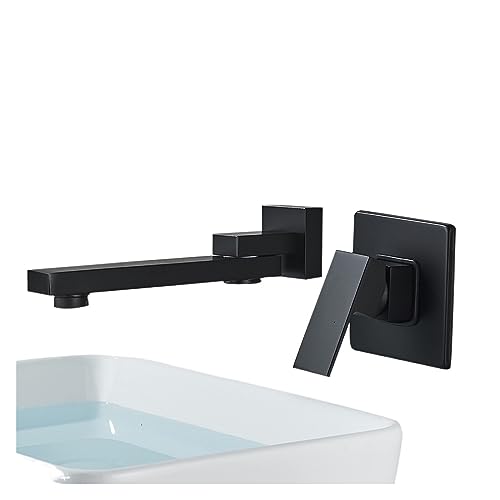 Grifo de pared giratorio con caño libre para lavabo moderno 3