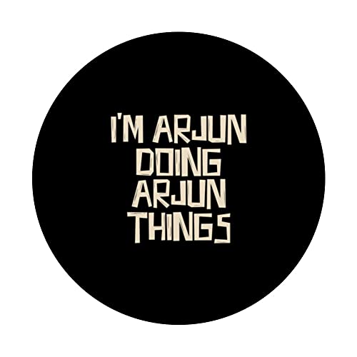 I'm Arjun doing Arjun things PopSockets Swappable PopGrip, Black - Image 3