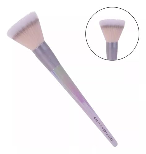 Kit 5 Pincéis Ruby Rose Holographic para Maquiagem - Pó, Duo Fiber, Kabuki Chanfrado e Iluminador