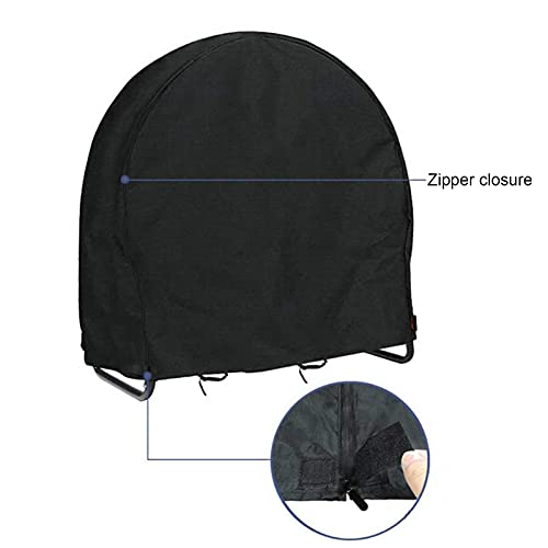 Vecksoy Brandhout Log Rack Cover, 420D Oxford Ronde Houten Frame Cover Outdoor Patio Tuin Log Rack Weerbestendig… - Image 6