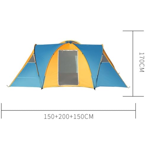 Carpa de camping portátil para 6-9 personas azul miniatura 2