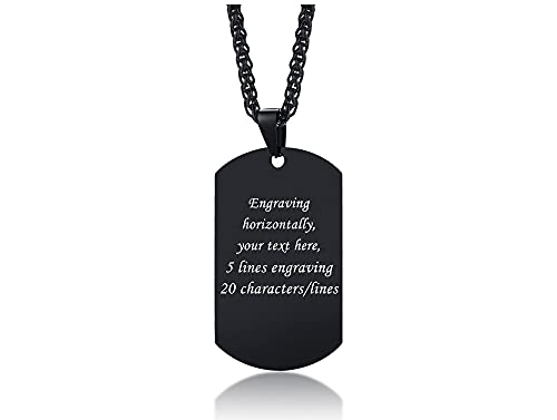 VNOX Custom Engraved High Polish Dog Tags – Personalized Collar ID