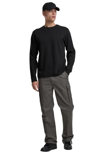 Brandit Premium Longsleeve Shirt, Uomo, Black, L - 5