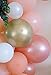 Balloon Arch and Garland Kit 4.3m Long Decoration Strips 110 Premium Balloons Peach Blush Rose Gold Chrome Gold White Pearl SM-XL Balloon Binding Tool Glue Dots Fishing Line