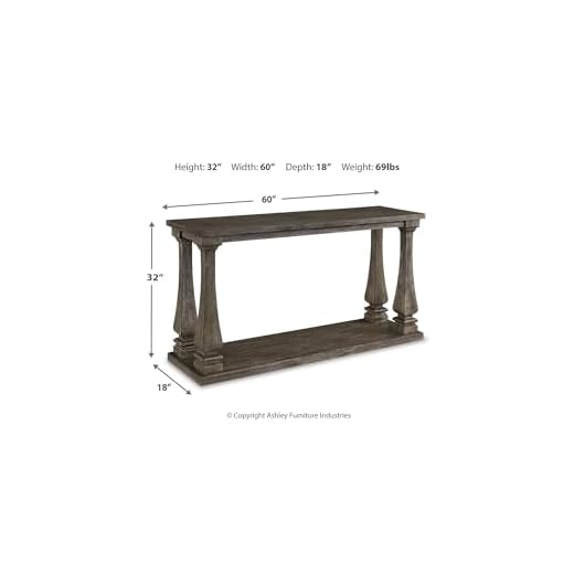 Ashley Johnelle Weathered Casual Sofa Table