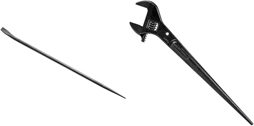 Connecting Bar and Spud Wrench Bundle - 7/8" x 36" Sleever Bar with 15° Chisel and 16" Adjustable 1-5/8" Heavy Duty Wrench