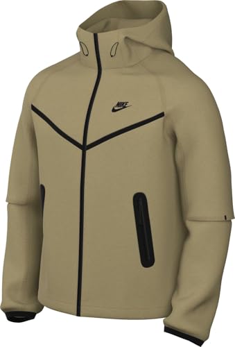 Nike Tech Men's Woven Jacket (Parachute Beige/Parachute Beige/Black, HM7151-297) Size Medium