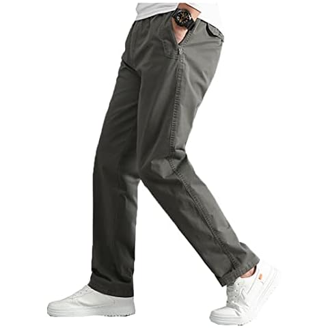WZIKAI Mens Cargo Pants Joggers for Men Work Sweatpants Workout Casual Long Trousers, Dark Gray, X-Large Cover