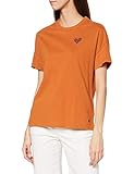 Rundhalsausschnitt MUSTANG Damen Alina C Pocket T-Shirt, Cognac, S