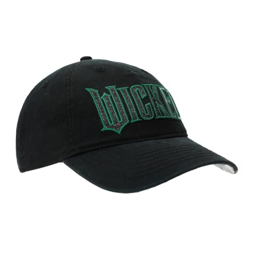 Casquette baseball non structurée Wicked Glitter noir femme