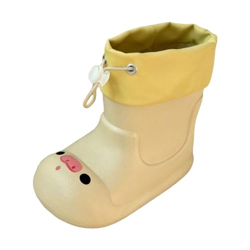 Generisch Botas de goma para bebés descalzos para niños y niñas, ligeras, lindas y bonitas, con patrón de dibujos animados, zapatos de goma cómodas, botas de agua para exteriores, botas impermeables